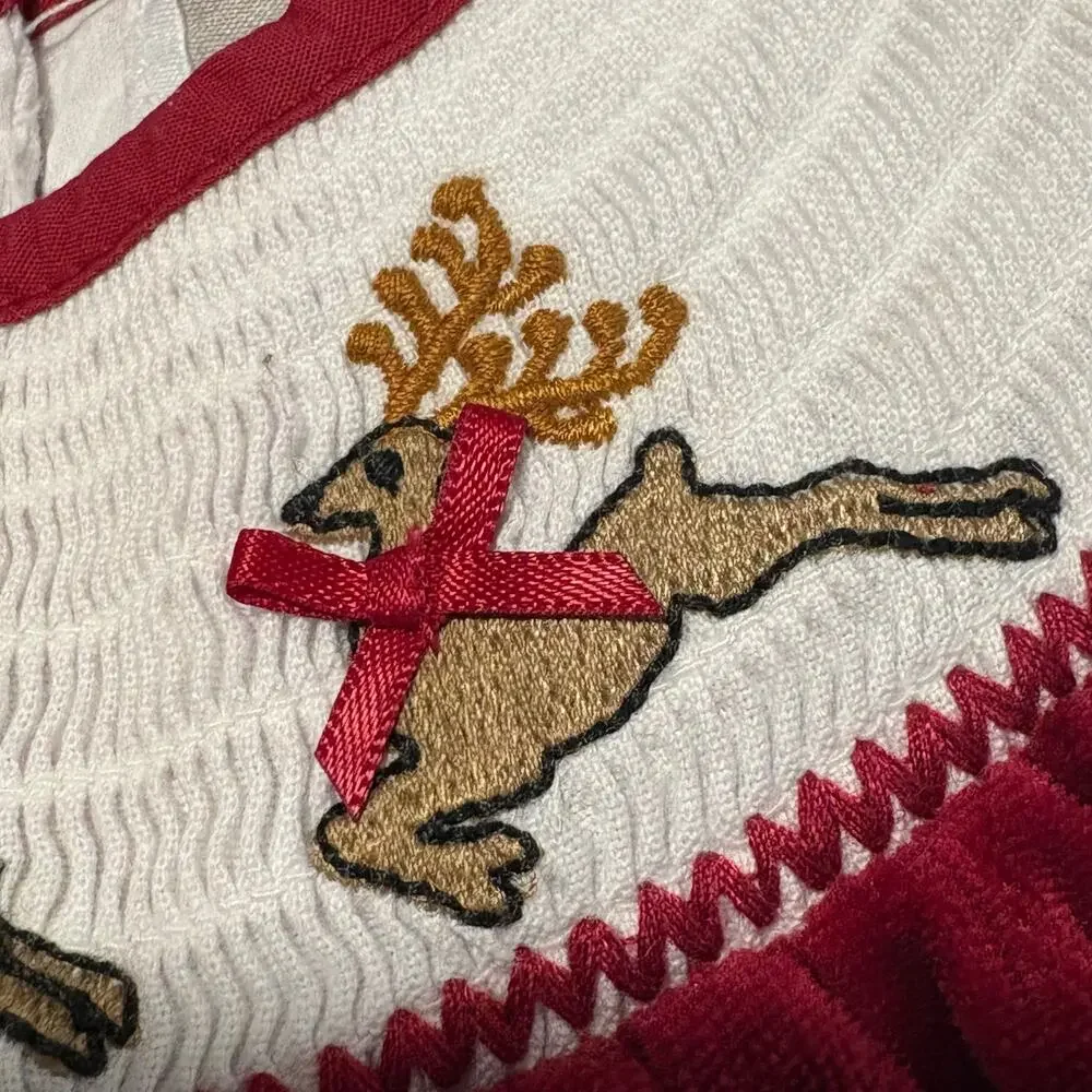 Vintage/Lil Cactus/Smoked Dress/Red/3-6 months/ Christmas Raindeer